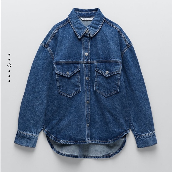 On sale Zara oversized denim shirt - Picture 9 of 10